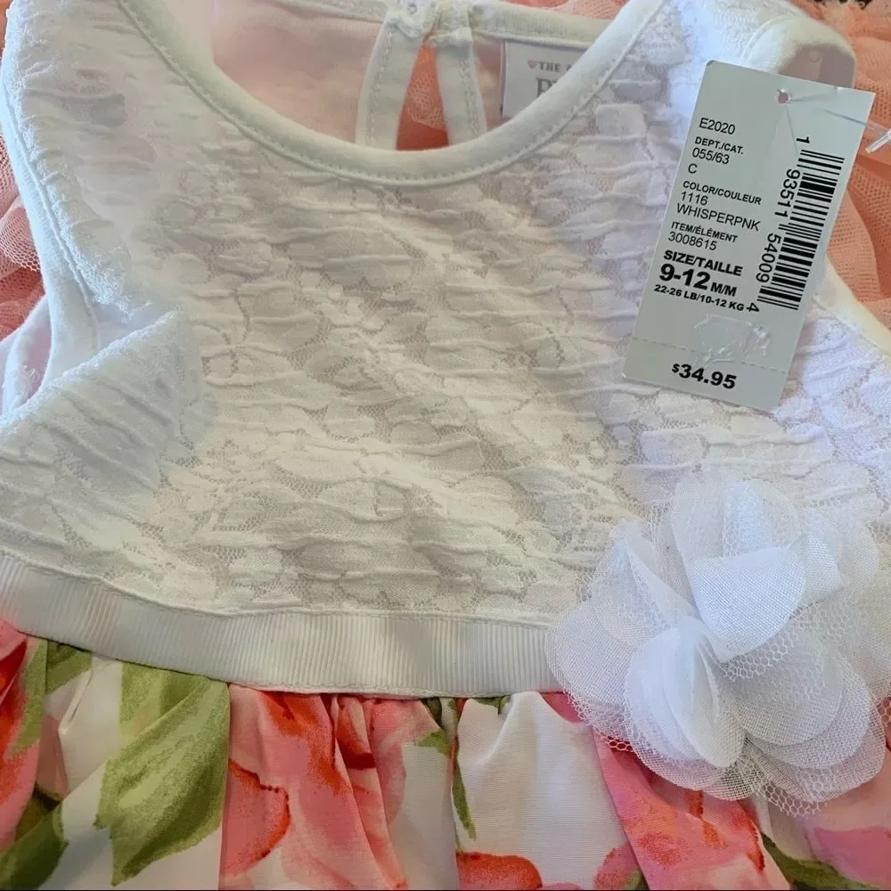 NWT Children’s Place Floral Dress + Low Heel Shoes
